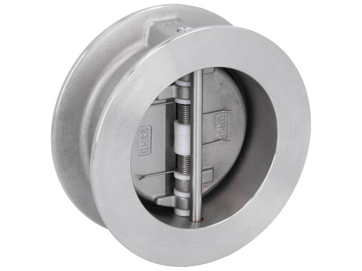 Double plate check valve, DN65, PN40, Stainl. steel/FKM/stainl. steel, EN558-1 row 16
