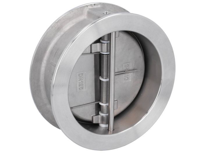 Double plate check valve, DN125, PN40, Stainl. steel/FKM/stainl. steel, EN558-1 row 16