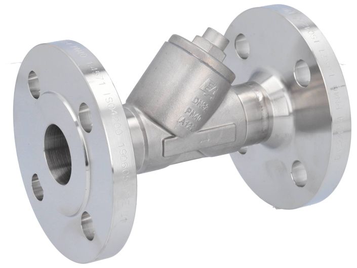 Non-Return-valve DN32, with flanges PN40, stainless steel 1.4408/PTFE, EN558-1