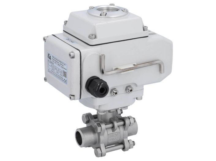 Ball valve-MA, DN20-welded ends, actuator-LE05, st. steel/PTFE-FKM, 24VDC, operating time app. 20s