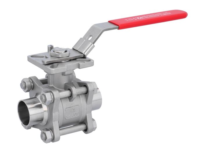 Ball valve DN32, PN64, 1.4408/PTFE-FKM,cavity free, Welded ends  EN 10357-A, ISO 5211, DIN3202-S13