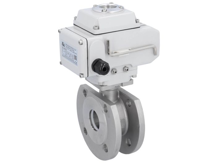 Ball valve MK, DN32, with actuator-LE05, st.steel 1.4408/PTFE-FKM, 24VDC, oper.time app.20s