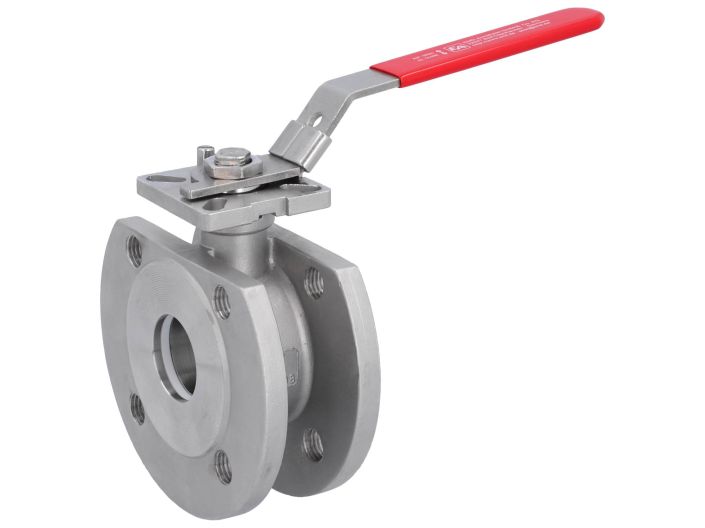 Wafer-type ball valve DN40, PN16/40, Stainless steel 1.4408/PTFE-FKM, ISO5211