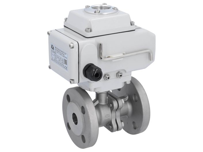 Ball valve MP, DN20, with actuator LE05, 24V DC, Stainless steel 1.4408,PTFE-FKM, oper.time ca. 20s