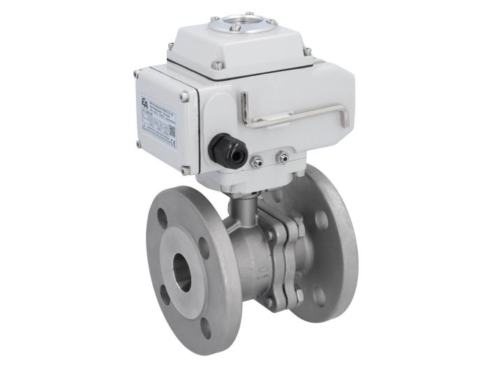 Ball valve MP, DN32, with actuator LE05, 24V DC, Stainless steel 1.4408,PTFE-FKM, oper.time ca. 20s