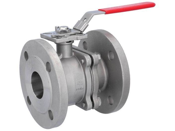 Ball valve DN50, PN40, length EN558-27, Stainless steel 1.4408, PTFE FKM, ISO5211