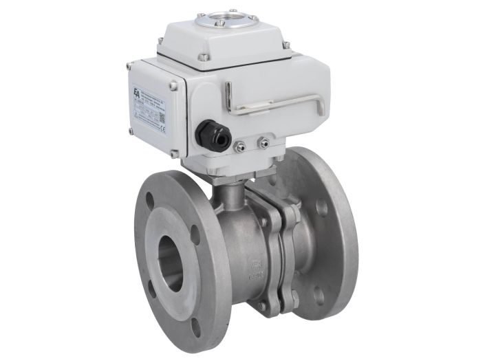 Ball valve MP, DN50, with actuator LE05, 24V DC, Stainless steel 1.4408,PTFE-FKM, oper.time ca. 20s