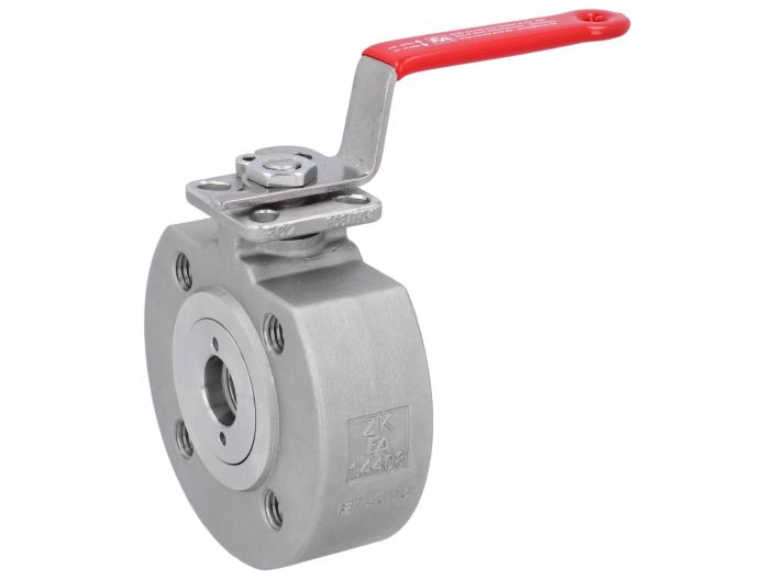 Compact ball valve DN20, PN16 / 40, Stainless steel 1.4408 / PTFE FKM, ISO5211