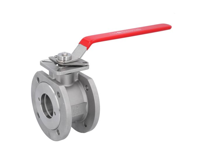 Compact ball valve DN65, PN16, Stainless steel 1.4408 / PTFE FKM, ISO5211