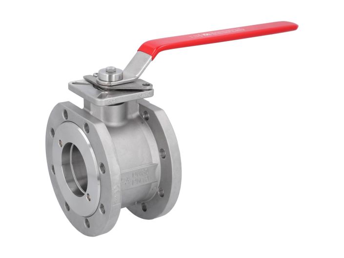 Compact ball valve DN80, PN16, Stainless steel 1.4408 / PTFE FKM, ISO5211