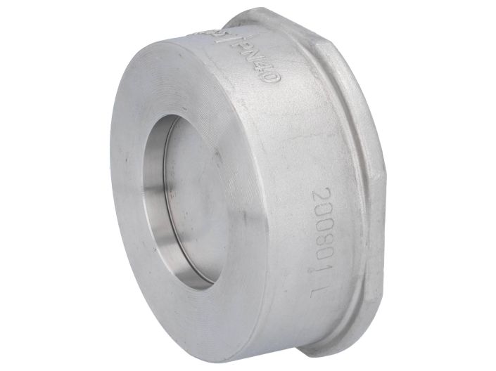 Disc check valve DN65, PN6-40, Stainless steel 1.4408 / PTFE, max. 40bar