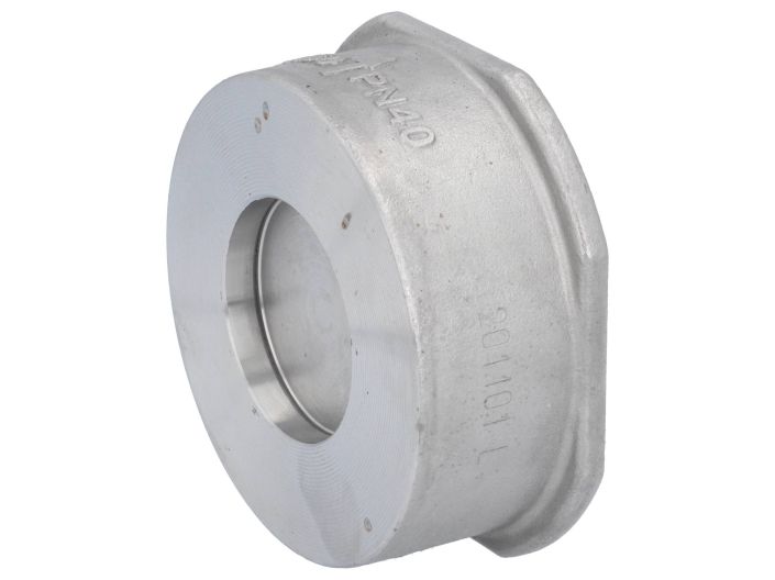 Disc check valve DN50, PN6-40, Stainless steel 1.4408 / NBR, max. 40bar