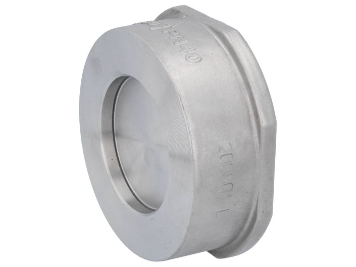 Disc check valve DN80, PN6-40, Stainless steel 1.4408 / FKM, max. 40bar
