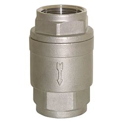 Straight seat check valve 1/4 ", PN63, Stainless steel / FKM