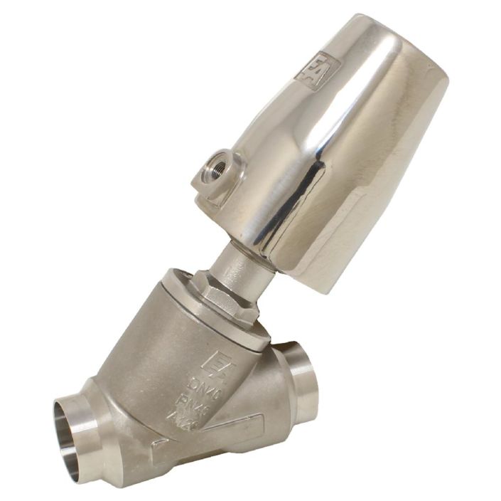Pressure actuated valve, DN40, SK63-brass, ES, to stainless steel / PTFE, calm with medium