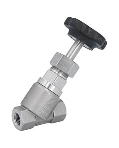 Schr&auml;gsitzventil 1/4", PN40 Edelstahl 1.4408/PTFE