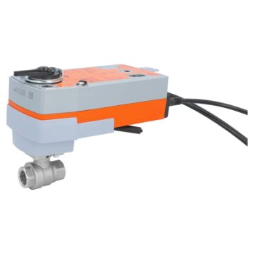 Kugelhahn-MU, 1/2", m. Antrieb-BE20, Laufz. 75sek. Edelstahl/PTFE-FKM, AC: 24-240V / DC: 24-125V