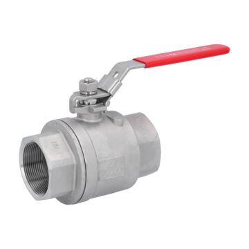 Ball valve 2" (ISO228), PN63, st.steel 1.4408/PTFE 2-piece, female thread, full bore., DIN3202-M3