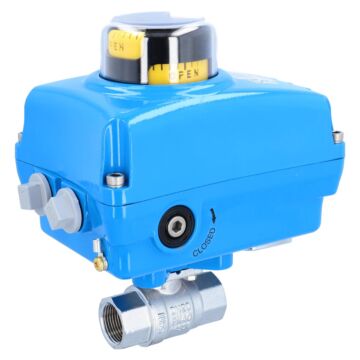 Kugelhahn-KA, 3/4", mit Antrieb-NE05 Ms./PTFE-FKM, 230V 50Hz, Laufzeit 14sek.