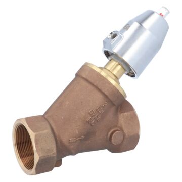 Druckgesteuertes Ventil, G2", SK50-Ms., OS Rotguß/PTFE, Ruhe zu, mit Medium