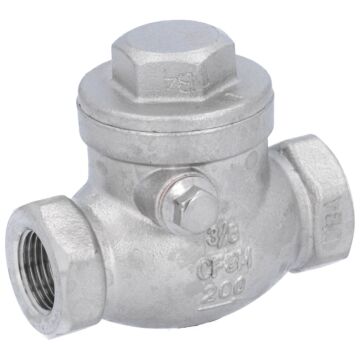 Rückschlagklappe 3/8", PN16 Edelstahl/metallisch