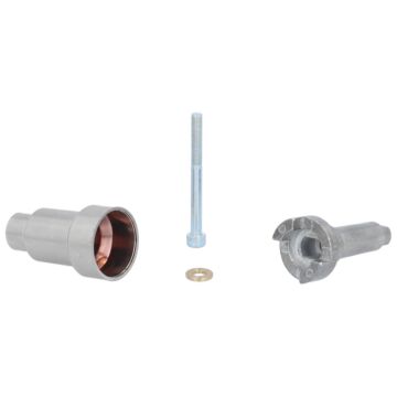 Spindelverl. f. Kugelh. TB 21/2", 45mm Messing-vernickelt