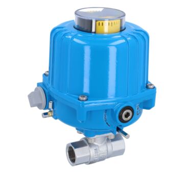 Kugelhahn-KA, 1/2", mit Antrieb-NE03 Messing/PTFE-FKM, 24V DC,Laufzeit 12sek