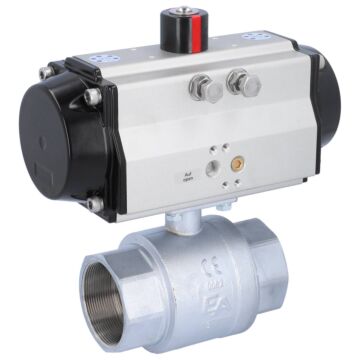 Ball valve KA 2/21 ", with drive OE95, Brass / PTFE FKM, spring return