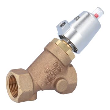 Druckgesteuertes Ventil, G1", SK32-Ms., OS Rotguß/PTFE, Ruhe zu, mit Medium