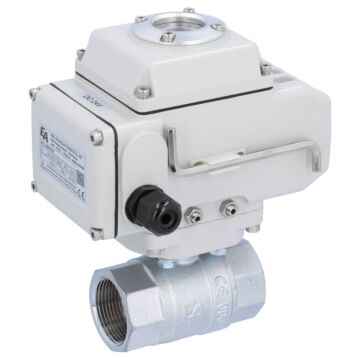 Kugelhahn, PN16, Antrieb LE Messing/PTFE-FKM, elektrisch betätigt