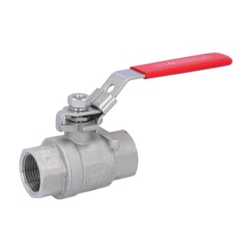 Kugelhahn 1", PN63, Edelstahl 1.4408/PEEK 2-teilig, Innengewinde, DIN3202-M3, max. 250°C