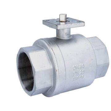 Kugelhahn 3", PN25, Messing/PTFE-FKM Flansch für Antrieb,voller Durchgang