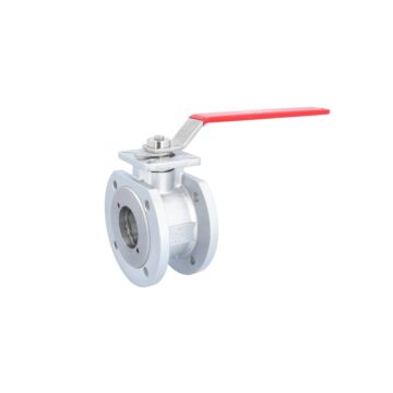 Compact ball valve DN65, PN16, Steel / PTFE FKM / stainless steel, ISO5211