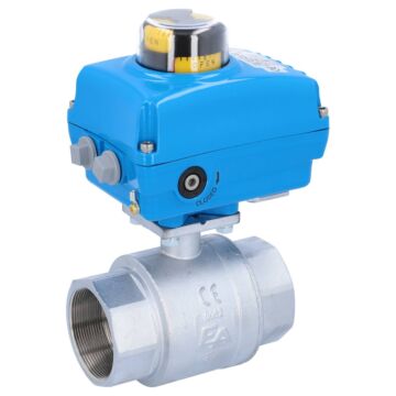 Kugelhahn-KA, 21/2", mit Antrieb-NE05 Ms./PTFE-FKM, 230V 50Hz, Laufzeit 14sek.