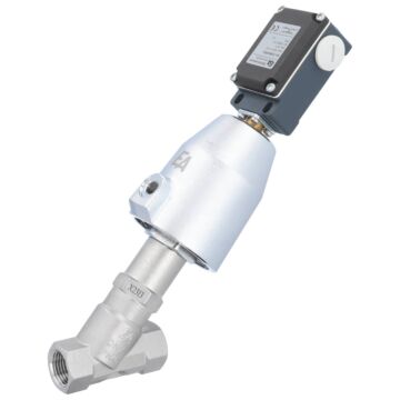 Pressure actuated valve, G1 / 2 ", SK50-brass, ES Stainl.steel/PTFE, normally closed, against medium