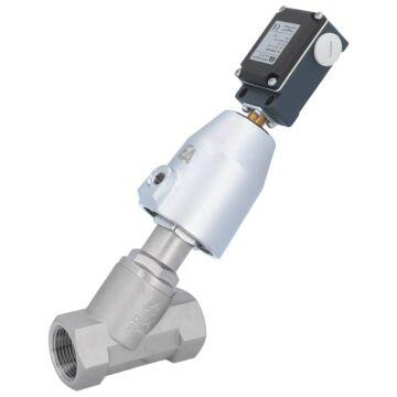 Pressure actuated valve, G1 ", SK50-brass, ES Stainless steel / PTFE, acting against medium