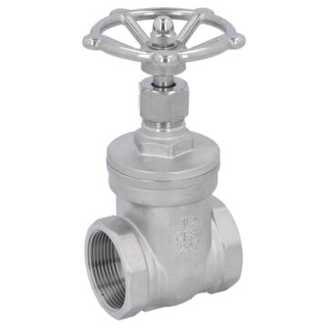 Absperrschieber 11/2", PN16, Edelstahl Handrad Edelstahl 1.4408