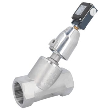 Pressure actuated valve, G2 ", SK50-stainless stee, Stainless steel / PTFE, acting against medium