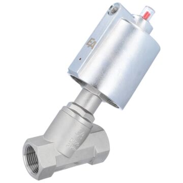 Druckgesteuertes Ventil, G1", SK63-Ms., OS Edelstahl/PTFE, Ruhe auf, gegen Medium