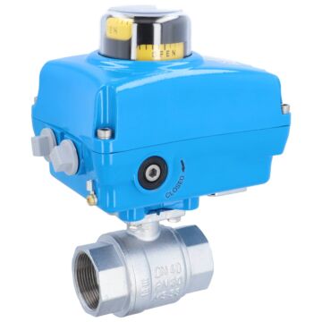 Kugelhahn-KA, 11/2", mit Antrieb-NE05 Ms./PTFE-FKM, 230V 50Hz, Laufzeit 14sek.