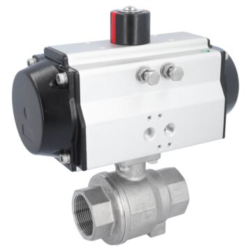 Kugelhahn BW 11/2", DVGW-W, Antrieb OE, EW85 Edelstahl/PTFE-EPDM, federrückstellend