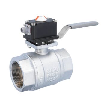 Kugelhahn-KA, 2", mit MS-Endschalter el./mech. Messing/PTFE-FKM, max. 250VAC, IP67