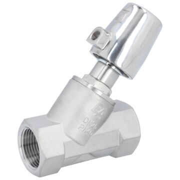 Pressure actuated valve, G1 ", SK32-stainless stee, Stainless steel / PTFE, acting against medium
