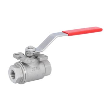 Kugelhahn 1/8", PN140, Edelstahl/PTFE 2-teilig, Innengewinde, voller Durchgang