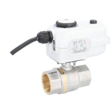 Kugelhahn-BO, 11/4", mit Antrieb-BO116, PN16, IP54 Ms/PTFE-FKM/EPDM, 230V 50Hz, Laufzeit 60sek.