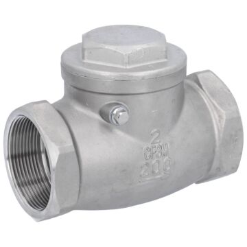 Rückschlagklappe 2", PN16 Edelstahl/metallisch