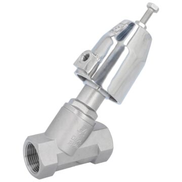 Pressure actuated valve, G1 ", SK50-stainless stee Stainless steel / PTFE, acting against medium