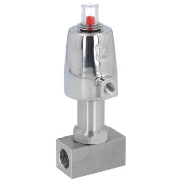 Druckgesteuertes Ventil, G3/8", SK32-Ed., OS Edelstahl/PTFE, Ruhe zu, gegen Medium