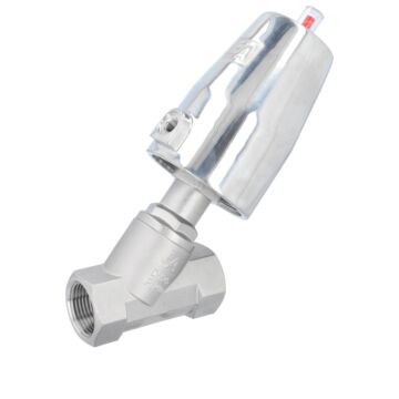 Druckgesteuertes Ventil, G1", SK63-Ed., OS Edelstahl/PTFE, Ruhe zu, mit Medium