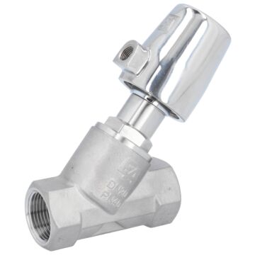 Pressure actuated valve, G3 / 4 ", SK32-stainless , to stainless steel / PTFE, calm with medium